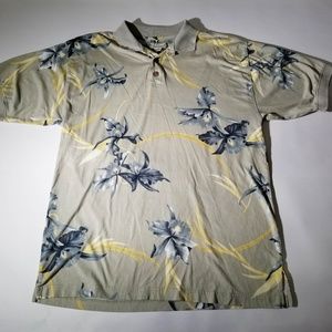 Tommy Bahama Men's Green & Yellow Floral Polo